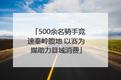 500余名骑手竞速秦岭腹地 以赛为媒助力县域消费