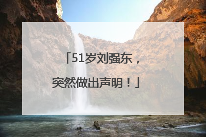 51岁刘强东，突然做出声明！