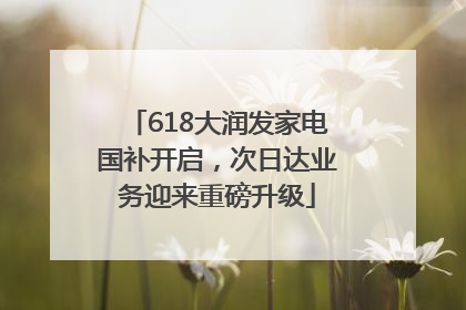 618大润发家电国补开启，次日达业务迎来重磅升级