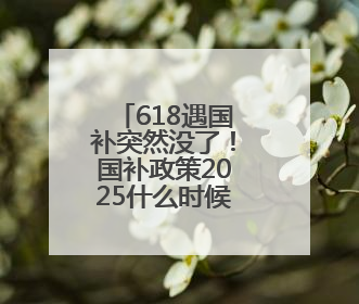 618遇国补突然没了！国补政策2025什么时候结束？国家补贴最新消息
